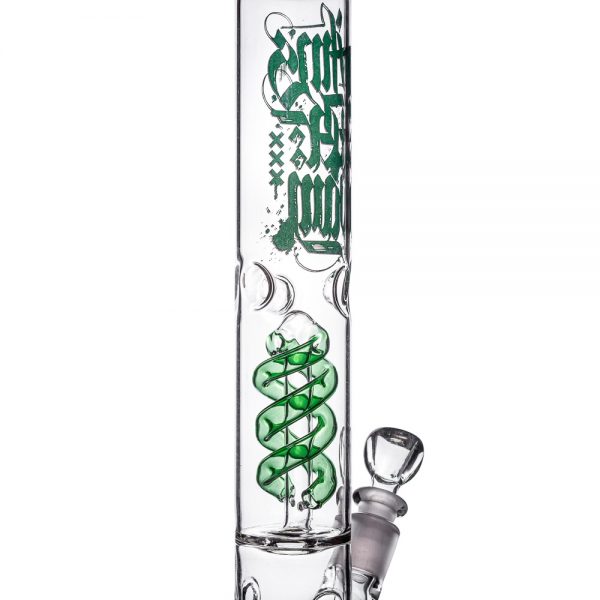 bong glass amsterdam green h40cm o50mm sg18 8mm ice 3