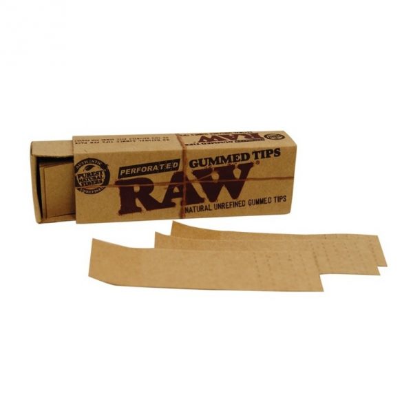 filtry raw gummed tips perforated