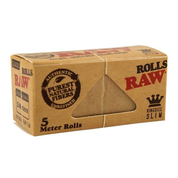 raw classic rolls slim 5m length unbleached 3