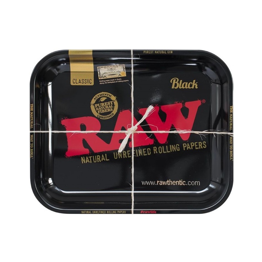 Поднос Raw Black Metal Rolling Tray Large 27.5 X 34 см