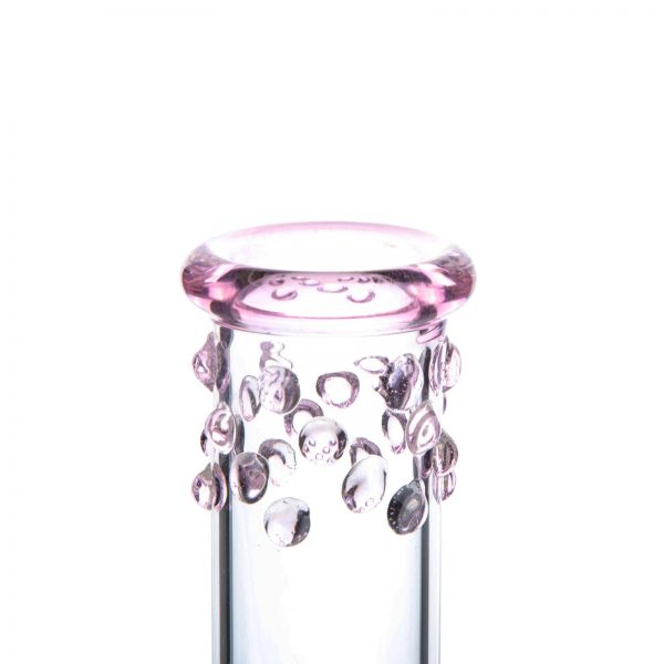 bong tower perc double pink 3