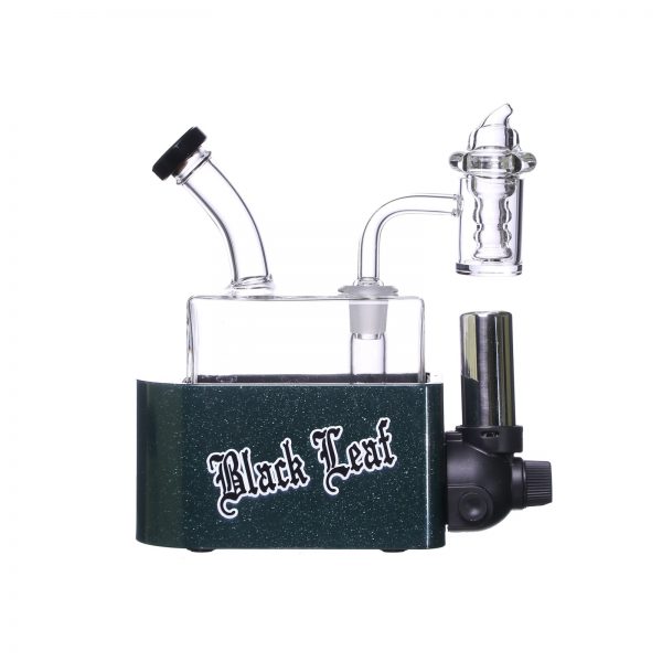 bong black leaf travel rig green with torch